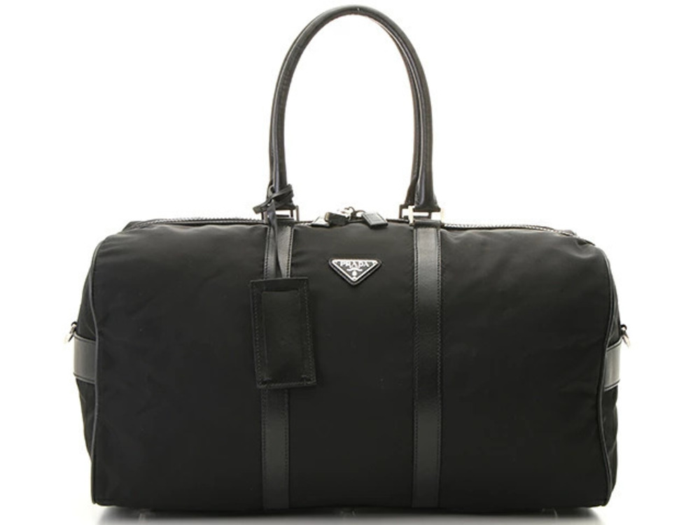 Prada Tessuto Boston bag black leather